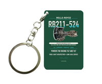 Thumbnail for RB211-524 Key Chain design on dark green key chain