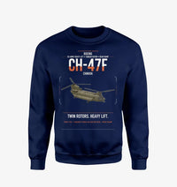 Thumbnail for Boeing CH-47F Chinook design on navy blue sweatshirt