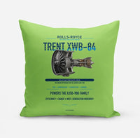 Thumbnail for TRENT XWB-84 design on light green pillow