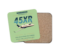 Thumbnail for Bombardier Learjet 45XR design on light green 1 piece coaster