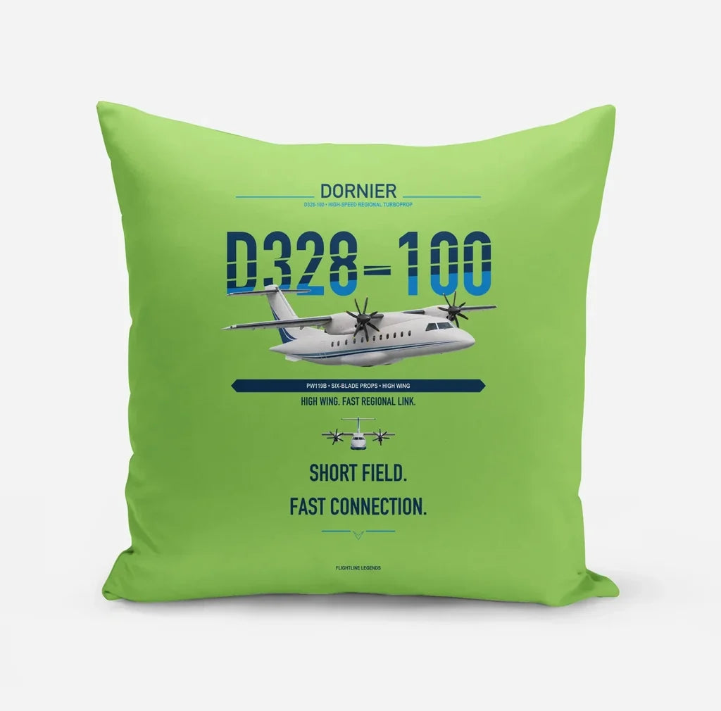Dornier D328-100 design on light green pillow