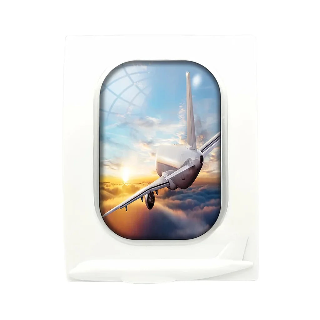 Airliner Jet Cruising over Clouds Photo Frame - view 4