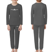 Thumbnail for Piper PA28 Silhouette Plane children pajamas - Gray