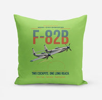 Thumbnail for F-82B Twin Mustang design on light green pillow