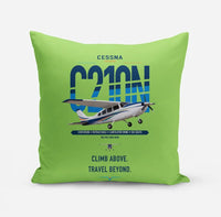 Thumbnail for Cessna T210N Centurion design on light green pillow