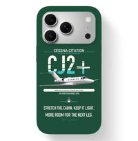 Thumbnail for Cessna Citation CJ2+ design on dark green magsafe iphone case, for iPhone 17 Pro
