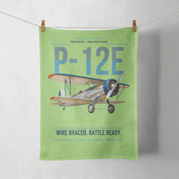 Thumbnail for Boeing P-12E design on light green towel