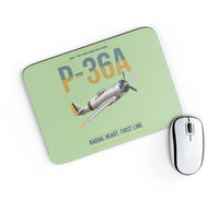 Thumbnail for P-36A Hawk design on light green rectangle mouse pad