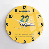Thumbnail for Bombardier Learjet 29 design on yellow no frame wall clock