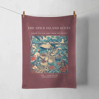 Thumbnail for VINTAGE G4279 - The Spice Island Scent - Designed Towels design on darkred
