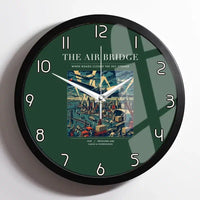 Thumbnail for VINTAGE G4099 - The Air Bridge - Designed Wall Clocks design on darkgreen framed