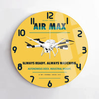 Thumbnail for Percepto Air Max design on yellow no frame wall clock