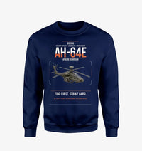 Thumbnail for Boeing AH-64E Apache Guardian design on navy blue sweatshirt