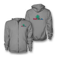Thumbnail for Middle East Airlines(MEA) logo on gray zipped hoodie