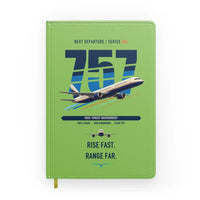 Thumbnail for Boeing 757-200 design on light green notebook