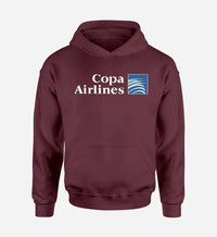 Thumbnail for Copa Airlines logo printed on dark red hoodie