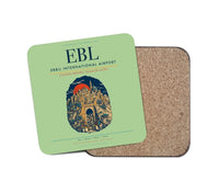 Thumbnail for Erbil International Airport (EBL) design on light green 1 piece coaster