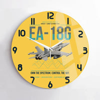 Thumbnail for EA-18G Growler design on yellow no frame wall clock