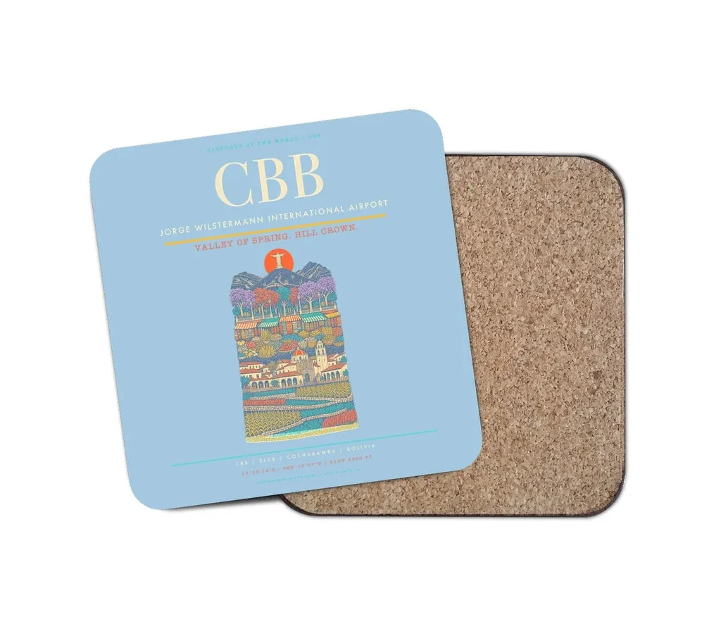 Jorge Wilstermann International Airport CBB Coaster 1-Piece - Light Blue