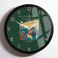 Thumbnail for VINTAGE G4088 - The Connecting Flight - Designed Wall Clocks design on darkgreen framed
