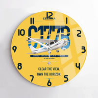 Thumbnail for Cessna 177B Cardinal design on yellow no frame wall clock
