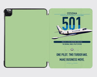 Thumbnail for Cessna 501 Citation I SP design on light green ipad tablet case