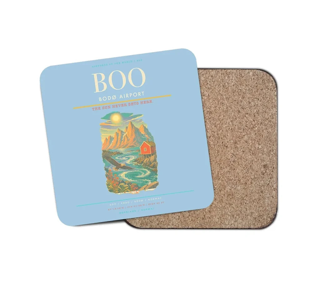 Bod Airport BOO Coaster 1-Piece - Light Blue