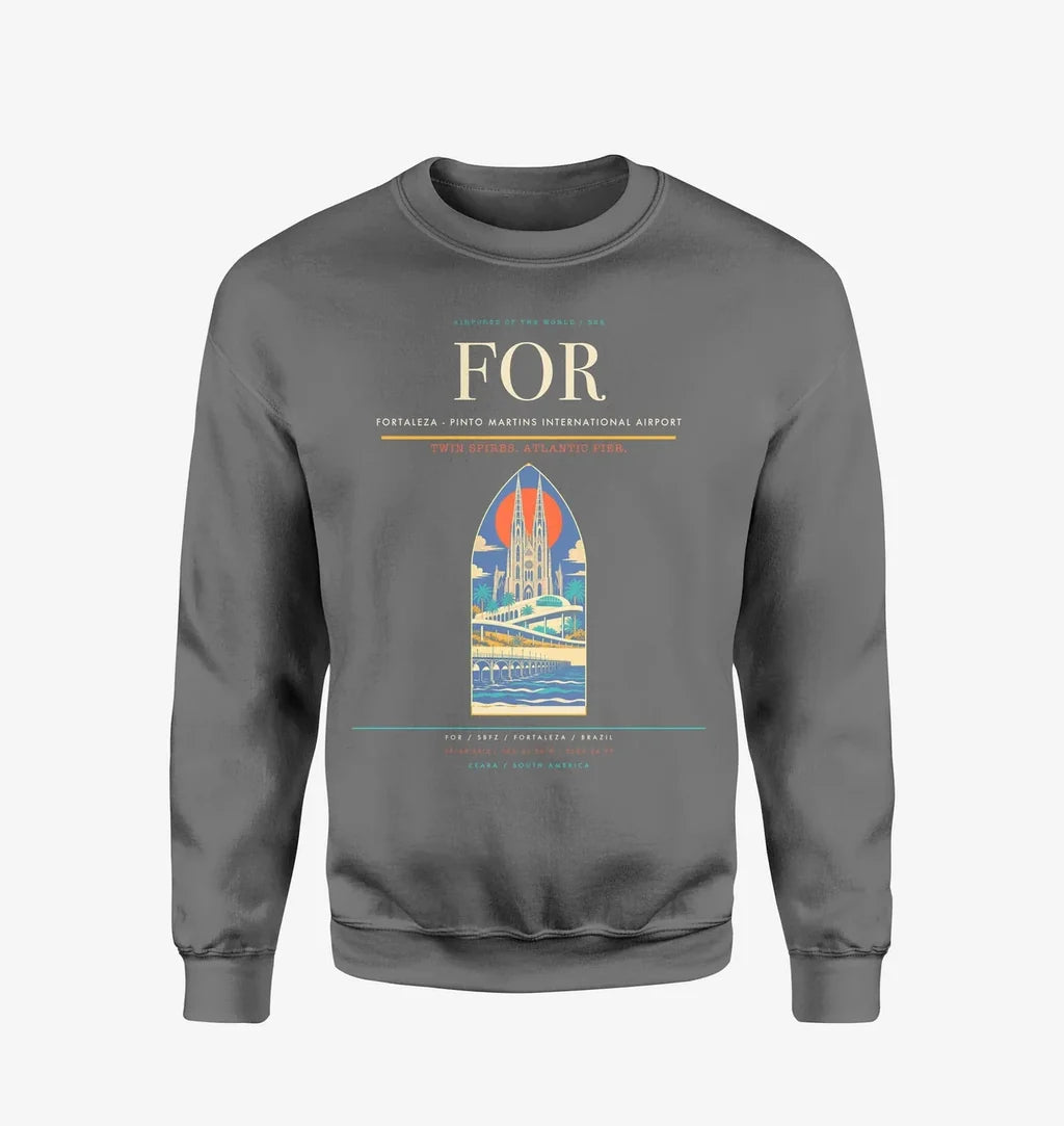 Fortaleza - Pinto Martins International Airport FOR Sweatshirt - Gray