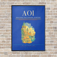 Thumbnail for Ancona Falconara Airport AOI - Canvas Framed - Blue