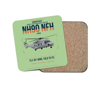 Thumbnail for NHIndustries NH90 NFH Caïman design on light green 1 piece coaster