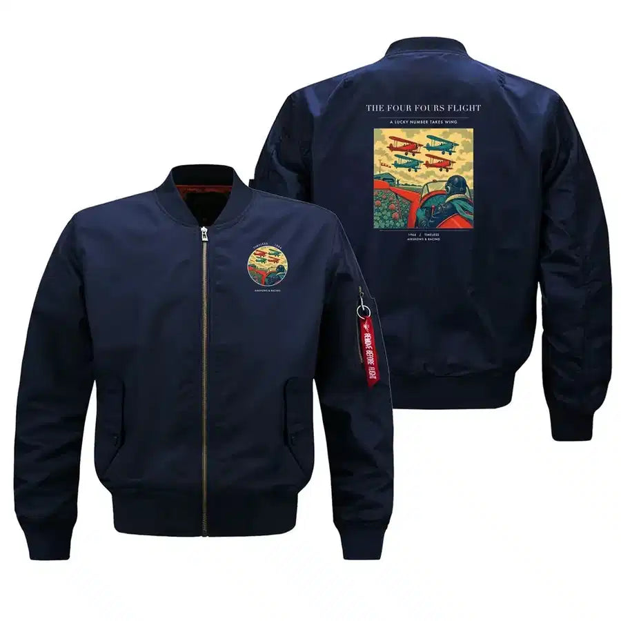 VINTAGE G4444 - The Four Fours Flight - Bomber Jacket design on blue