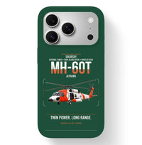 Thumbnail for Sikorsky MH-60T Jayhawk design on dark green magsafe iphone case, for iPhone 17 Pro