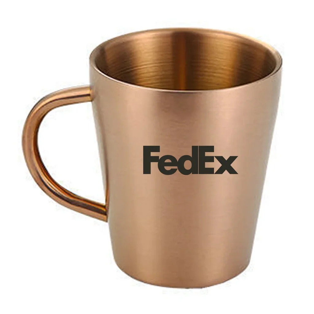 FedEx Stainless Steel Coffee mug in rose gold