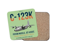 Thumbnail for C-123K Provider design on light green 1 piece coaster