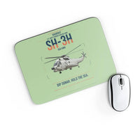 Thumbnail for Sikorsky SH-3H Sea King design on light green rectangle mouse pad