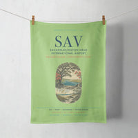 Thumbnail for Savannah-Hilton Head International Airport (SAV) design on light green towel
