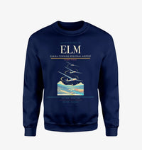 Thumbnail for Elmira Corning Regional Airport (ELM) design on navy blue sweatshirt