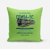 Thumbnail for CFM56-5C design on light green pillow