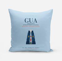 Thumbnail for Aeropuerto Internacional La Aurora (GUA) design on light blue pillow