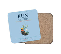 Thumbnail for La Réunion Roland Garros Airport (RUN) design on light blue 1 piece coaster
