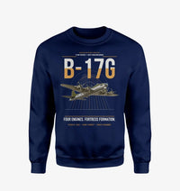 Thumbnail for B-17G Flying Fortress design on navy blue sweatshirt