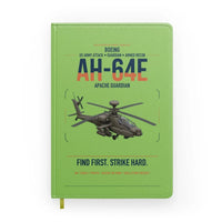 Thumbnail for Boeing AH-64E Apache Guardian design on light green notebook
