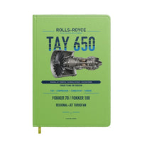 Thumbnail for TAY 650 design on light green notebook