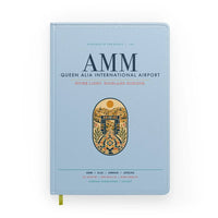 Thumbnail for Queen Alia International Airport (AMM) design on light blue notebook