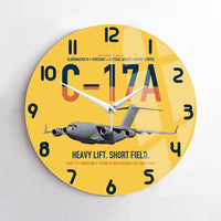 Thumbnail for C-17A Globemaster III design on yellow no frame wall clock