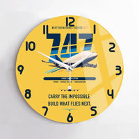 Thumbnail for Boeing 747-400 Dreamlifter design on yellow no frame wall clock