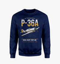 Thumbnail for P-36A Hawk design on navy blue sweatshirt