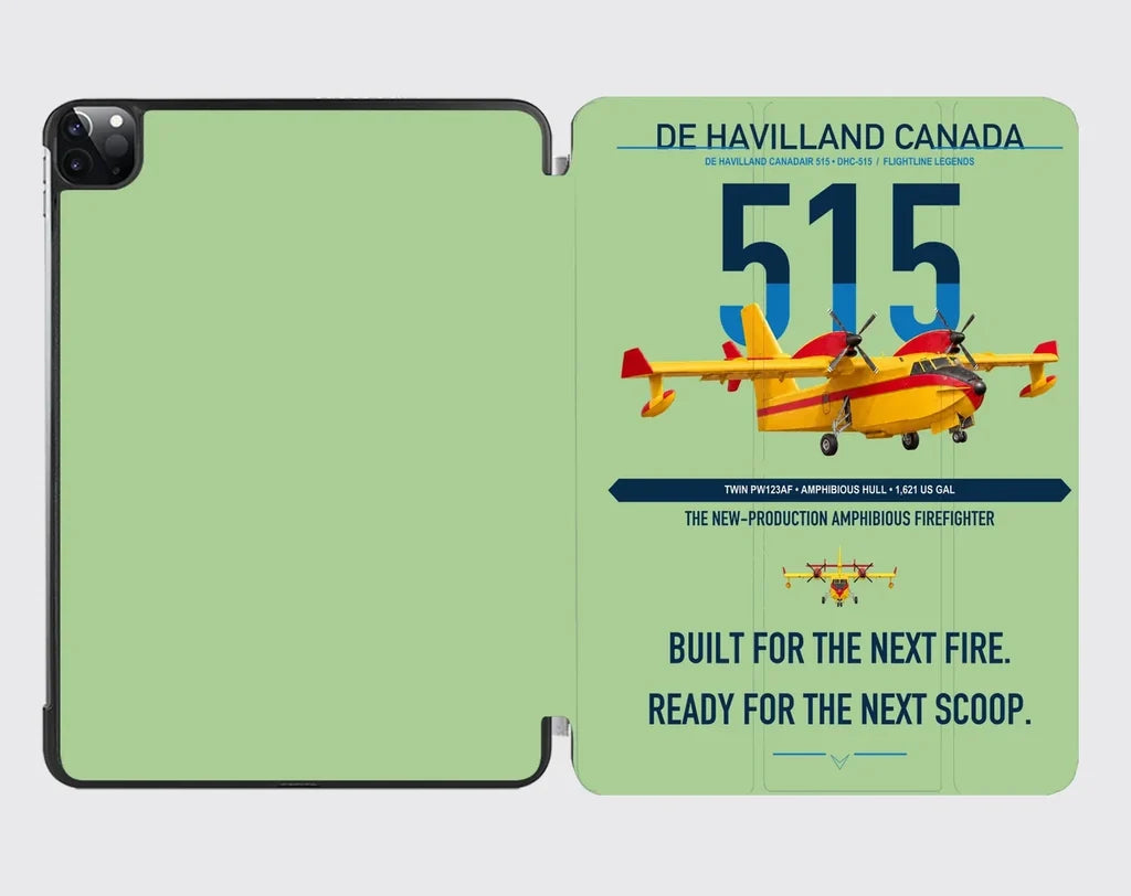 De Havilland Canadair 515 design on light green ipad tablet case