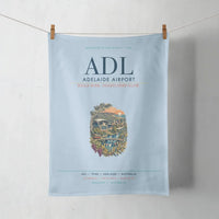 Thumbnail for Adelaide Airport (ADL) design on light blue towel
