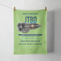 Thumbnail for JT8D design on light green towel